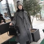 ◆ Anti-theo mùa ◆ ZOWZOW 呛 口 小 辣椒 2017 phần dài đầy đủ len hai mặt áo Z17566 áo khoác dù nữ