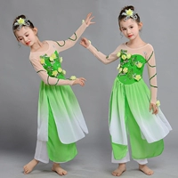 Trang phục múa cổ điển cho trẻ em Cô gái hoa nhí thanh lịch biểu diễn thiếu nhi Yangge - Trang phục trang phục halloween