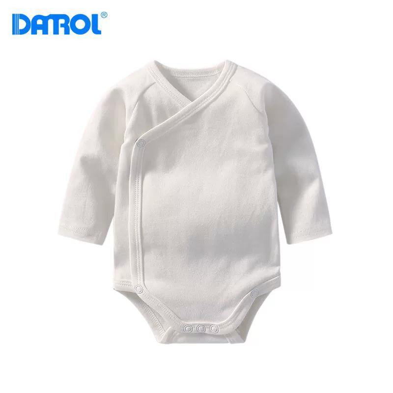 Bộ đồ liền thân cho bé sơ sinh 66 gói cotton rắm quần áo bé gái haktor gói hông tam giác hè 52 thước mùa hè - Áo liền quần