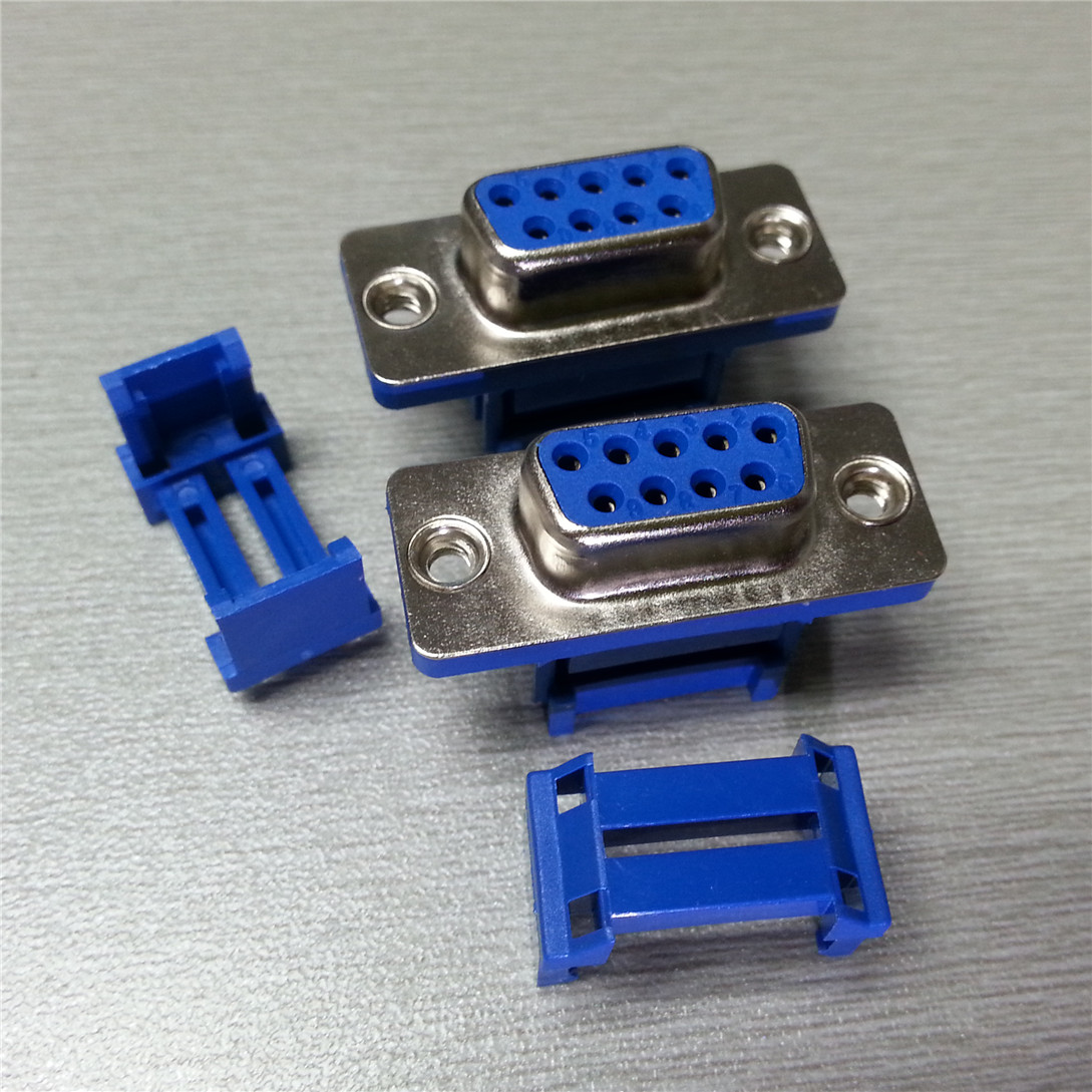 Sản phẩm mới DB9 hàng áp suất nữ đầu nối DSUB bị thủng kết nối cổng nối tiếp đường nối DIDC-9P hình chữ nhật không hàn