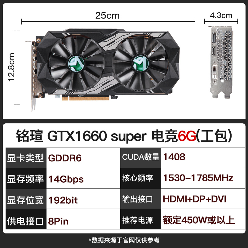 Mingyu & Gtx1660 & Super & E-sports & Package EditionSeven rainbow GTX1660super Smart shark 1650 OMAHAWK 2060 computer host game independent Graphics card 6G