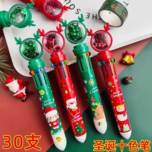 Рождественские мультяшные цветные карандаши, награда для школьников, подарок на день рождения, для средней школы