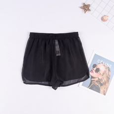 Женская плавках 小可折扣 女士游泳运动透气网纱短裤比基尼保守外穿裤裙性感显瘦