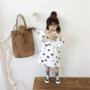 Áo len cho bé gái mùa thu mới của Hàn Quốc Kho báu tình yêu cotton Váy 2-3-4-5 tuổi Áo len bé gái thời trang trẻ em cao cấp