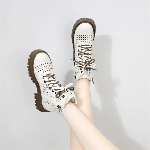 Martens, белые летние тонкие сандалии, дышащие универсальные короткие сапоги, коллекция 2023, мягкая подошва