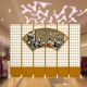 mẫu vách ngăn phòng khách và bếp bằng gỗ Màn hình nền phong cách Nhật Bản tùy chỉnh 
            Phân vùng hạc sushi Ukiyoe Món ăn Nhật Bản Nhà hàng thịt nướng Hàn Quốc Núi Phú Sĩ vách ngăn giả gỗ