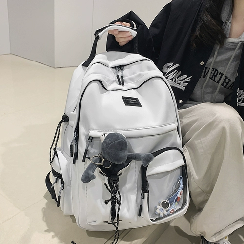 Вместительный и большой трендовый школьный рюкзак, сумка через плечо, для средней школы