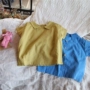 Áo sơ mi nữ trẻ em bằng vải lanh mỏng áo thun ngắn tay Áo thun 19 mùa hè Quần áo trẻ em Hàn Quốc áo cotton cho bé - Áo sơ mi áo trẻ em