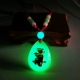 Зеленые бусины Красная веревка 1 -го света Кристаллическая мышь