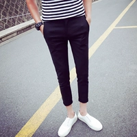 Chín quần nam mùa hè phần mỏng sinh viên mỏng chân quần xu hướng Hàn Quốc phiên bản của thanh niên của nam giới thường 9 điểm quần quần túi hộp nam