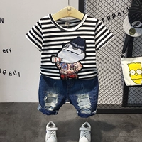Летняя одежда, комплект, летняя детская футболка с коротким рукавом, коллекция 2021