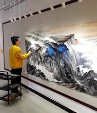 Плакат 上门安装大型书画磁性毛毡墙 定制 绘画磁性墙 展示墙