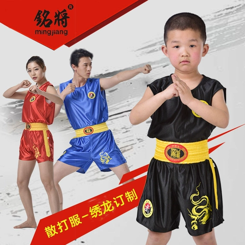 Детская одежда для взрослых подходит для мужчин и женщин для единоборств для тренировок, боксерский комплект, шорты