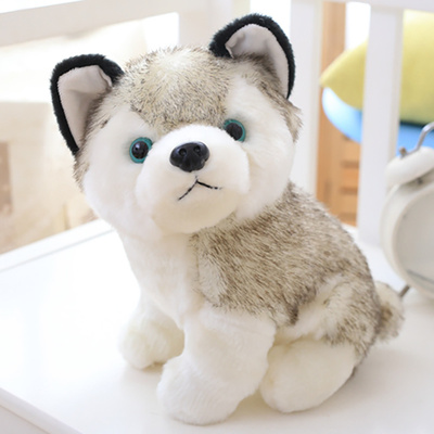 taobao agent Cute simulation Huski doll Erha doll doll girl birthday gift puppy dog plush toys