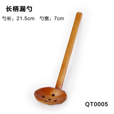 Qt0005 & Leaker 21CmJapanese  solid wood a soup spoon Porridge spoon Large Long stalk wooden  non-stick cookware Sheng Tang household soup spoon Wooden spoon customized Lettering