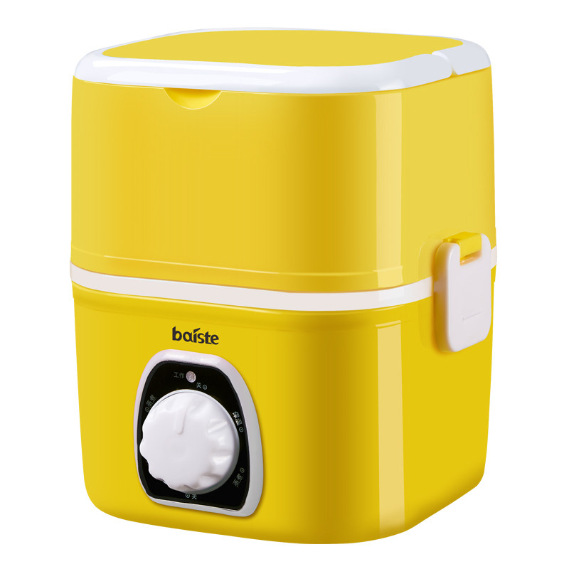 百世特电热饭盒便携式迷你蒸煮三层可插电保温加热不锈钢碗锅新品