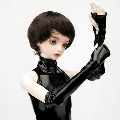 taobao agent 4 -point leather gloves BJD baby coat long gloves bright patent leather