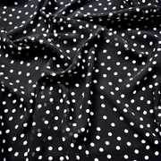Chất lượng cao-xoắn cao vải mùa hè voan in vải màu đen và trắng điểm sóng shuiyu mềm, quần áo thoáng khí - Vải vải tự làm