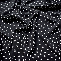 Chất lượng cao-xoắn cao vải mùa hè voan in vải màu đen và trắng điểm sóng shuiyu mềm, quần áo thoáng khí - Vải vải tự làm vải cotton 2 chiều