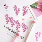 MUMU sản phẩm tốt phim hoạt hình cô gái mềm mại sáng tạo hồng flamingo kẹp giấy dễ thương vòng xoay kim bookmark hoạt hình xung quanh