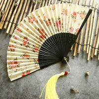 Японское ретро ханьфу, круглый веер, реквизит, из хлопка и льна, косплей
