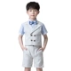 Đẹp trai ăn mặc mùa hè bộ đồ nhỏ phù hợp với cậu bé dẫn chương trình catwalk Trang phục trẻ em của Anh váy hoa cô gái