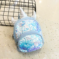 Hoa sương mù kỳ lân sequin túi đeo vai trẻ em phiên bản tiếng Hàn mới mini ra ba lô nhỏ in hình cô gái dễ thương ba lô - Ba lô balo nữ giá rẻ