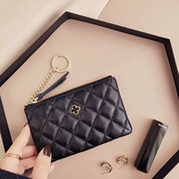 Бумажник, милая сумка через плечо, модный ультратонкий маленький кошелек с молнией, из натуральной кожи, в корейском стиле, коллекция 2023