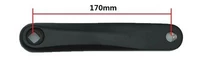 C тип 170 мм черный все -алюминиевая левая изогнутая ручка