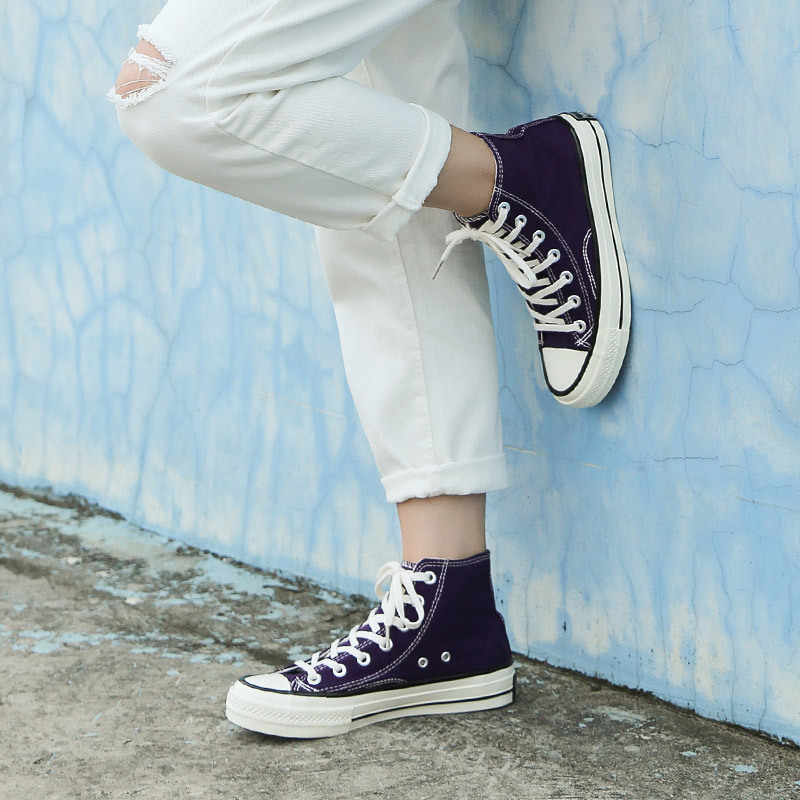 Emperor Purple & Gao Gang1970s Gao Bang canvas shoe men and women student Korean version Harajuku Versatile Retro Hong Kong flavor summer skate shoes lovers shoes