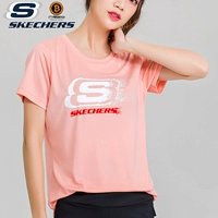 Skechers Skechers Áo thun nữ tay ngắn thủy triều đơn giản mùa hè giảm béo SDAWS18B007-A04 - Áo phông thể thao áo thun thể thao adidas
