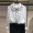 Áo trắng cổ yếm nữ mới 2019 mùa thu mới hình hoa sen lá sóng dài tay áo sơ mi nữ voan chạm đáy áo sơ mi - Áo sơ mi