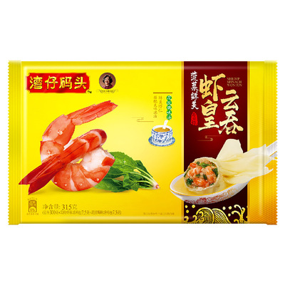 Вонтон с креветками Wanchai Pier Delicious и шпинатом 315г