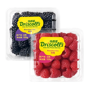 [【2盒】Driscoll's红树莓125g+黑莓125g]