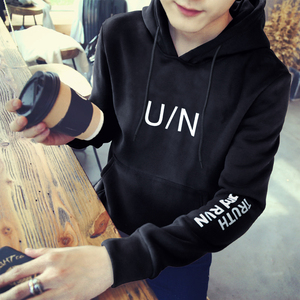 Hàn quốc phiên bản của phong cách Harajuku bf lỏng bảy điểm ngắn tay áo len trai mùa xuân và mùa hè trùm đầu quần áo áo khoác sinh viên