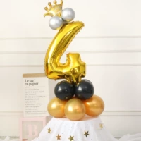 Золотой цифровой столб 4