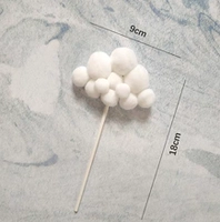 10 больших облаков для волос в белом раунде 10