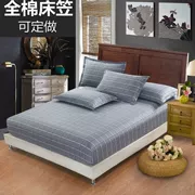 Giường bông 笠 đơn con phim hoạt hình giường bìa 1.8 m 2m2.2 cotton mỏng nâu pad bìa nệm bìa 1.5