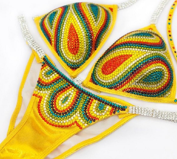 Сексуальный желтый купальник, США, эффект подтяжки