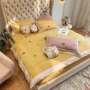 Dễ thương Lucky Cat 60 Bộ đồ cotton dài bốn chiếc chủ yếu của Ai Cập nhỏ và đơn giản, chăn bông bao gồm chăn bông - Bộ đồ giường bốn mảnh gối kèm chăn