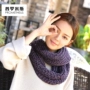 Mùa thu và mùa đông yếm nữ màu rắn dày cổ ấm tay áo dệt kim màu nhung nhung khăn cổ sinh viên Hàn Quốc khăn ống nam đa năng
