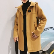 Văn học nam nữ mua sắm áo khoác len mùa thu nam Hàn Quốc trong đoạn dài xu hướng mùa đông mũ trùm đầu áo khoác đôi