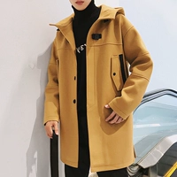 Văn học nam nữ mua sắm áo khoác len mùa thu nam Hàn Quốc trong đoạn dài xu hướng mùa đông mũ trùm đầu áo khoác đôi áo dạ nam hàn quốc