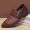 Mùa hè 2019 dép da trắng nam Anh kinh doanh giày da rỗng xu hướng dệt giày lỗ thoáng khí - Sandal