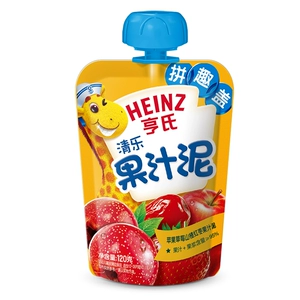 Heinz Levitz Qingle 2+2 Juice Puree (Яблочно-клубничное пюре из боярышника и красных фиников) 120г