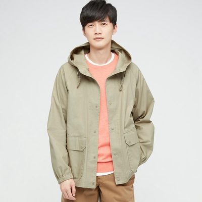 Мужская хлопковая куртка UNIQLO с капюшоном 435672 UNIQLO