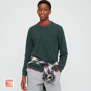 [优衣库 男装 HEATTECH摇粒绒圆领套头衫(长袖) 430382 UNIQLO]