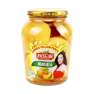[欢乐家黄桃罐头 900g/瓶]