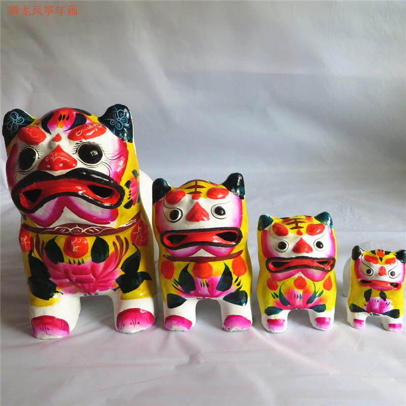 高密泥老虎 泥塑 山东潍坊特产 特色节日礼物会叫的老虎 小孩玩具