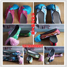 Обувь для янгэ 定制平底防滑绣花鞋戏曲彩鞋戏曲戏剧用品古装花旦女鞋新娘结婚鞋